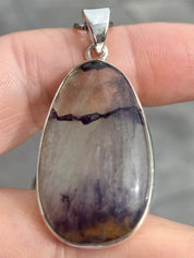 A Rare Blue John and Silver Pendant