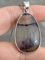 A Rare Blue John and Silver Pendant