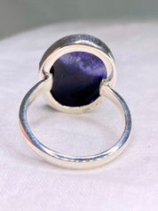 An Extremely Rare Blue John and Silver Ring