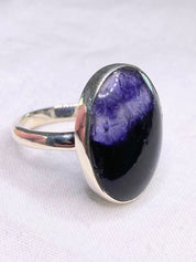 An Extremely Rare Blue John and Silver Ring