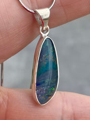 Australian Opal and Silver Pendant