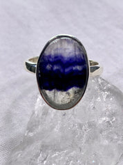 An Extremely Rare Blue John and Silver Ring