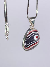 FORDITE Detroit Agate and Silver Pendant.