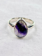 An Extremely Rare Blue John and Silver Ring