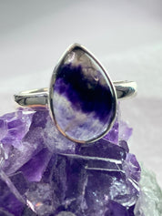 An Extremely Rare Blue John and Silver Ring