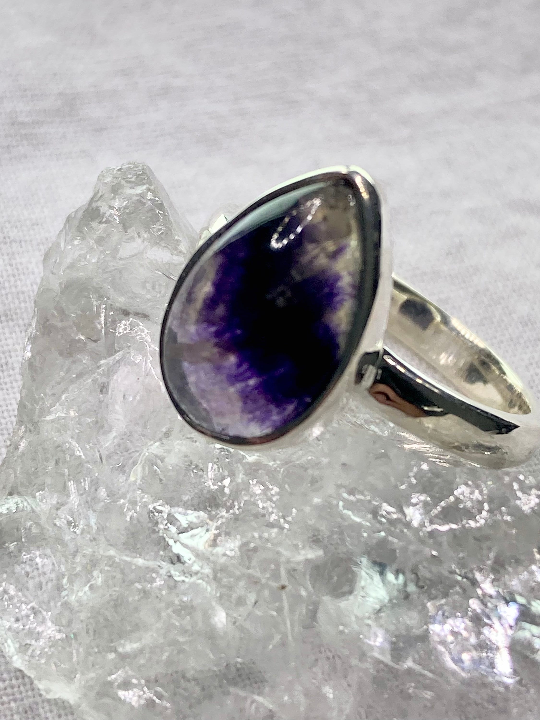 An Extremely Rare Blue John and Silver Ring