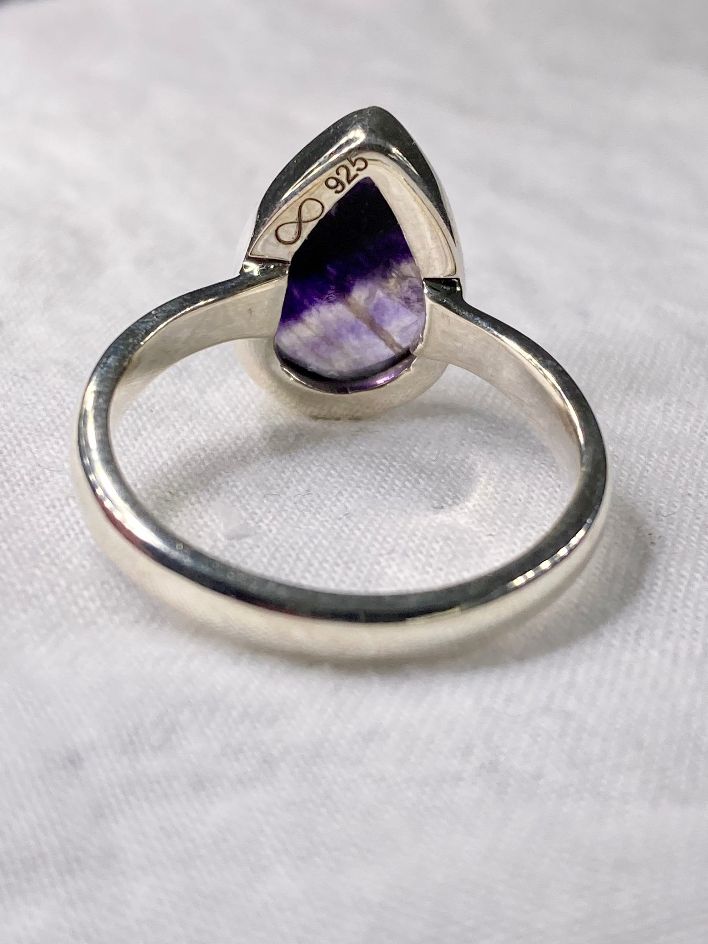 An Extremely Rare Blue John and Silver Ring