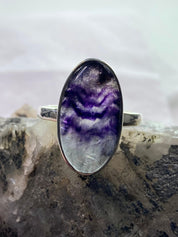 An Extremely Rare Blue John and Silver Ring