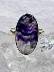 An Extremely Rare Blue John and Silver Ring