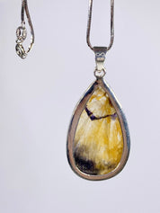 A Rare Blue John and Silver Pendant