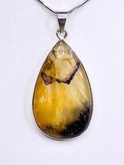 A Rare Blue John and Silver Pendant