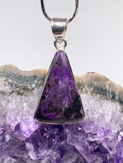 High Quality Sugilite and Silver Pendant.