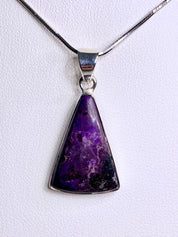 High Quality Sugilite and Silver Pendant.