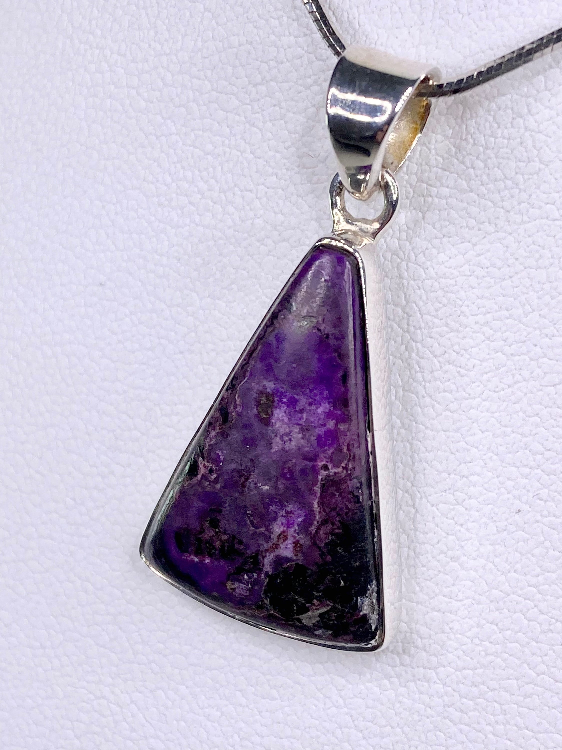 High Quality Sugilite and Silver Pendant.