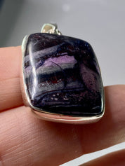 High Quality Sugilite and Silver Pendant.