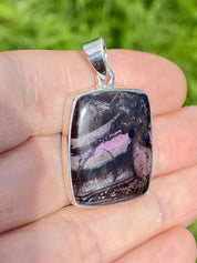 High Quality Sugilite and Silver Pendant