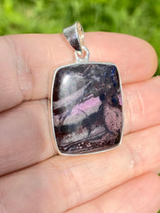 High Quality Sugilite and Silver Pendant