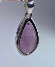 Natural Kunzite Silver pendant necklace