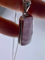 Natural Kunzite Silver pendant necklace