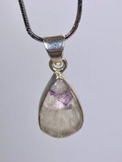 A Rare Blue John and Silver Pendant.