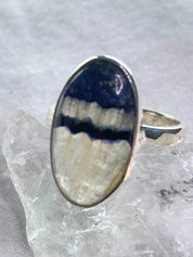 An Extremely Rare Blue John and Silver Ring