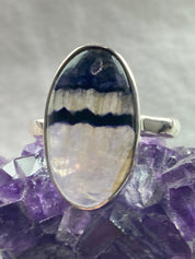 An Extremely Rare Blue John and Silver Ring