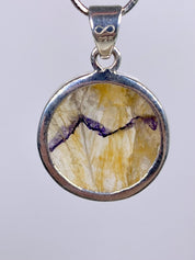 A Rare Blue John and Silver Pendant