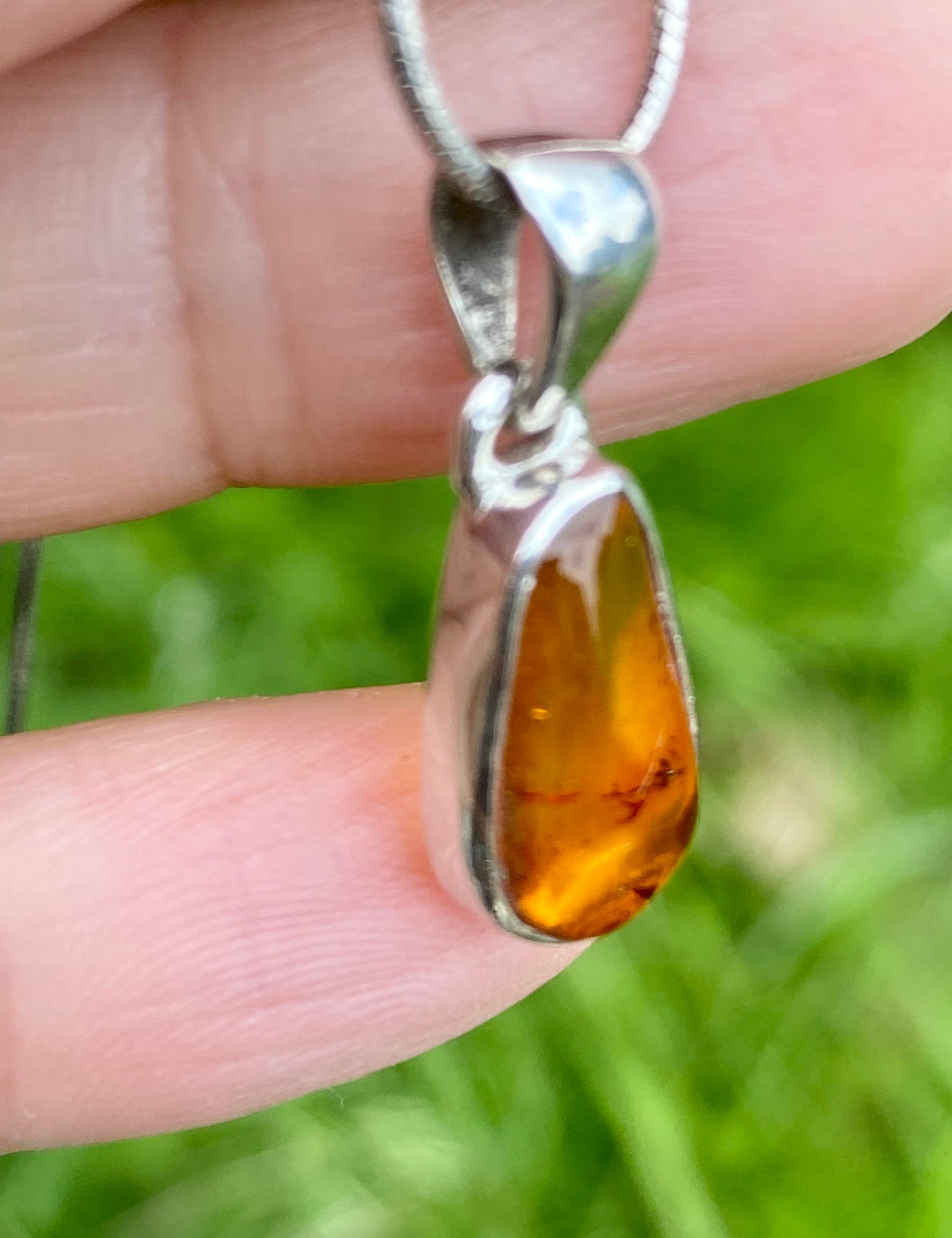 Baltic Amber Sterling Silver Pendant