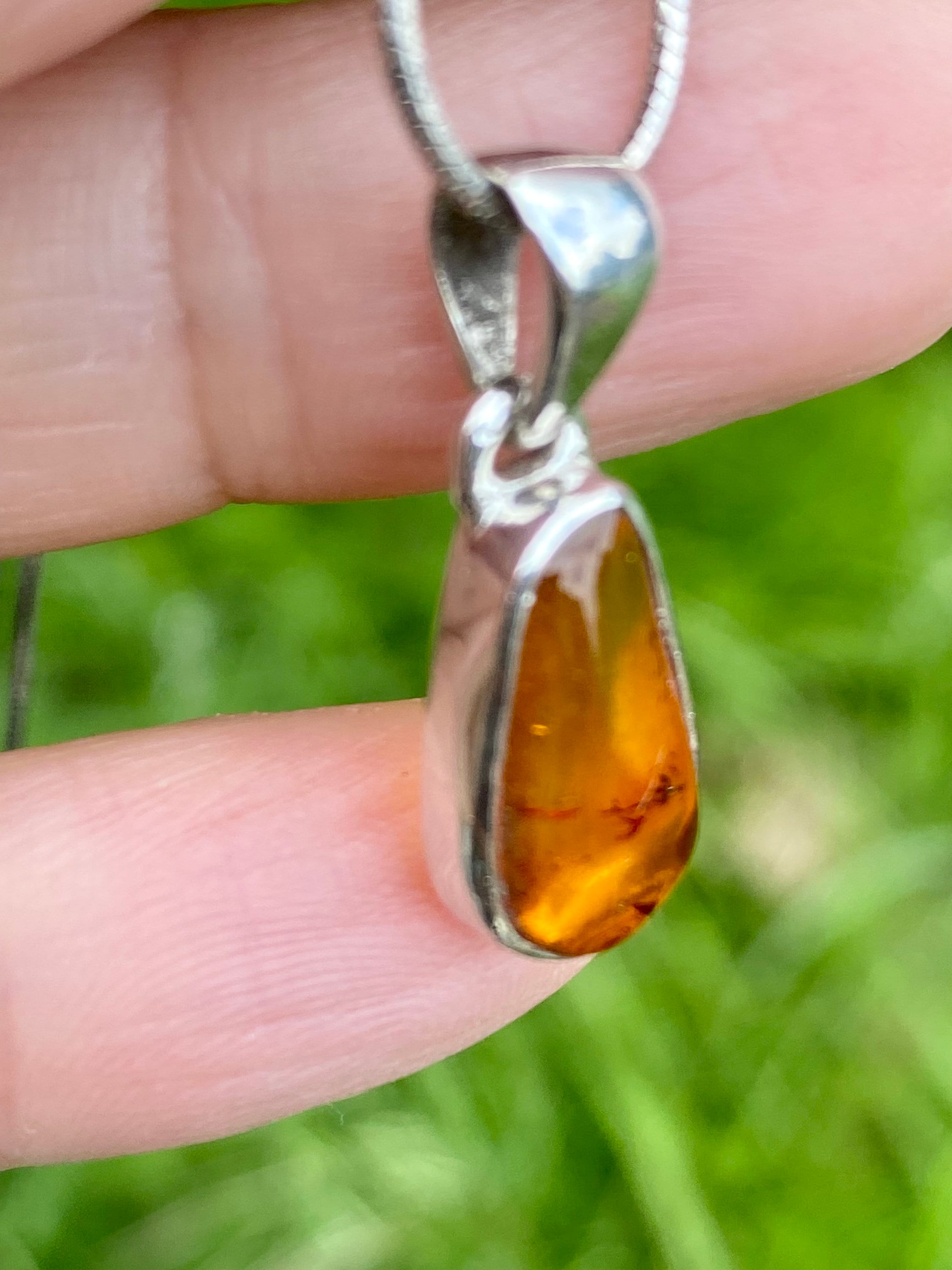 Baltic Amber Sterling Silver Pendant