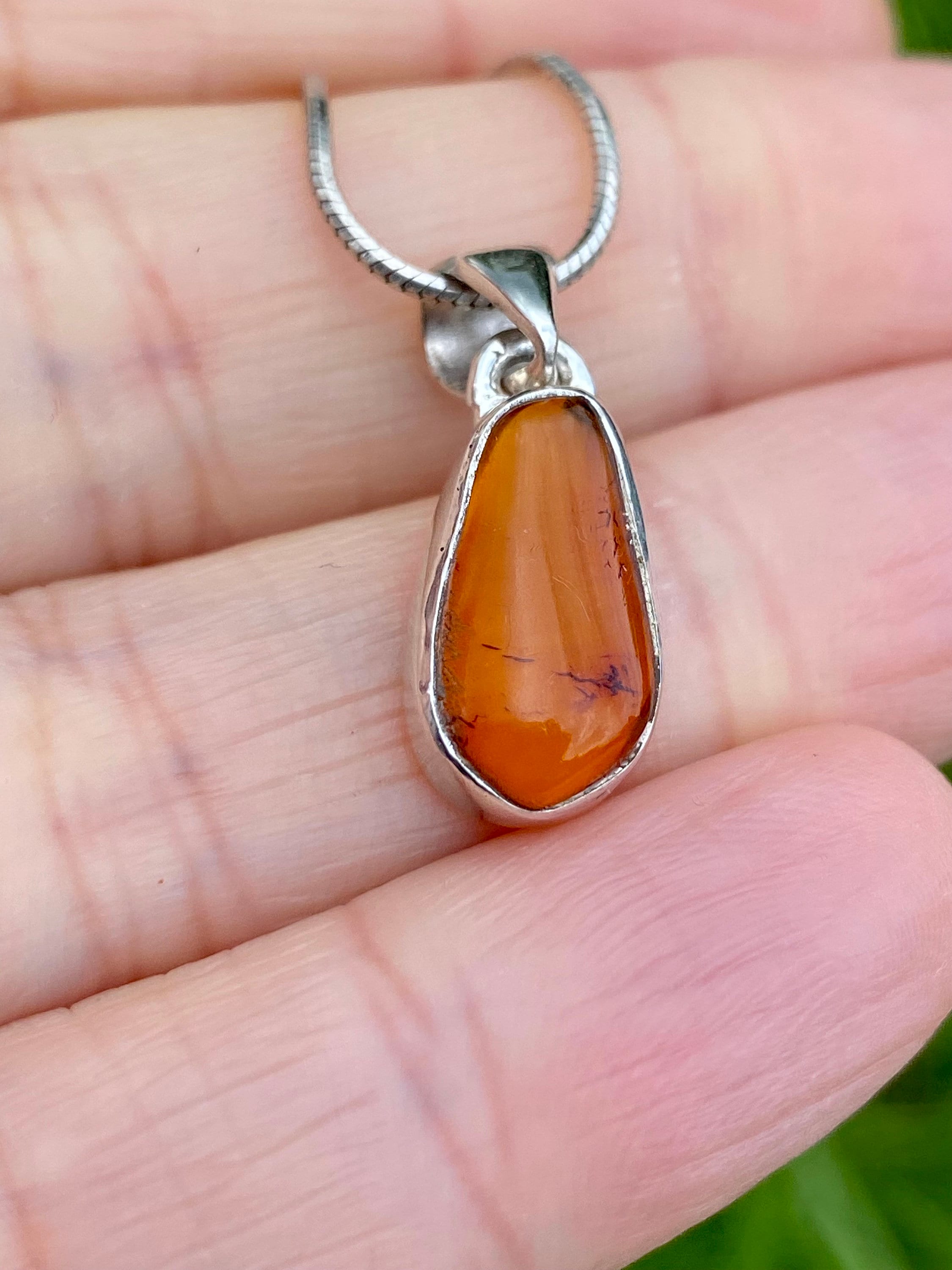 Baltic Amber Sterling Silver Pendant