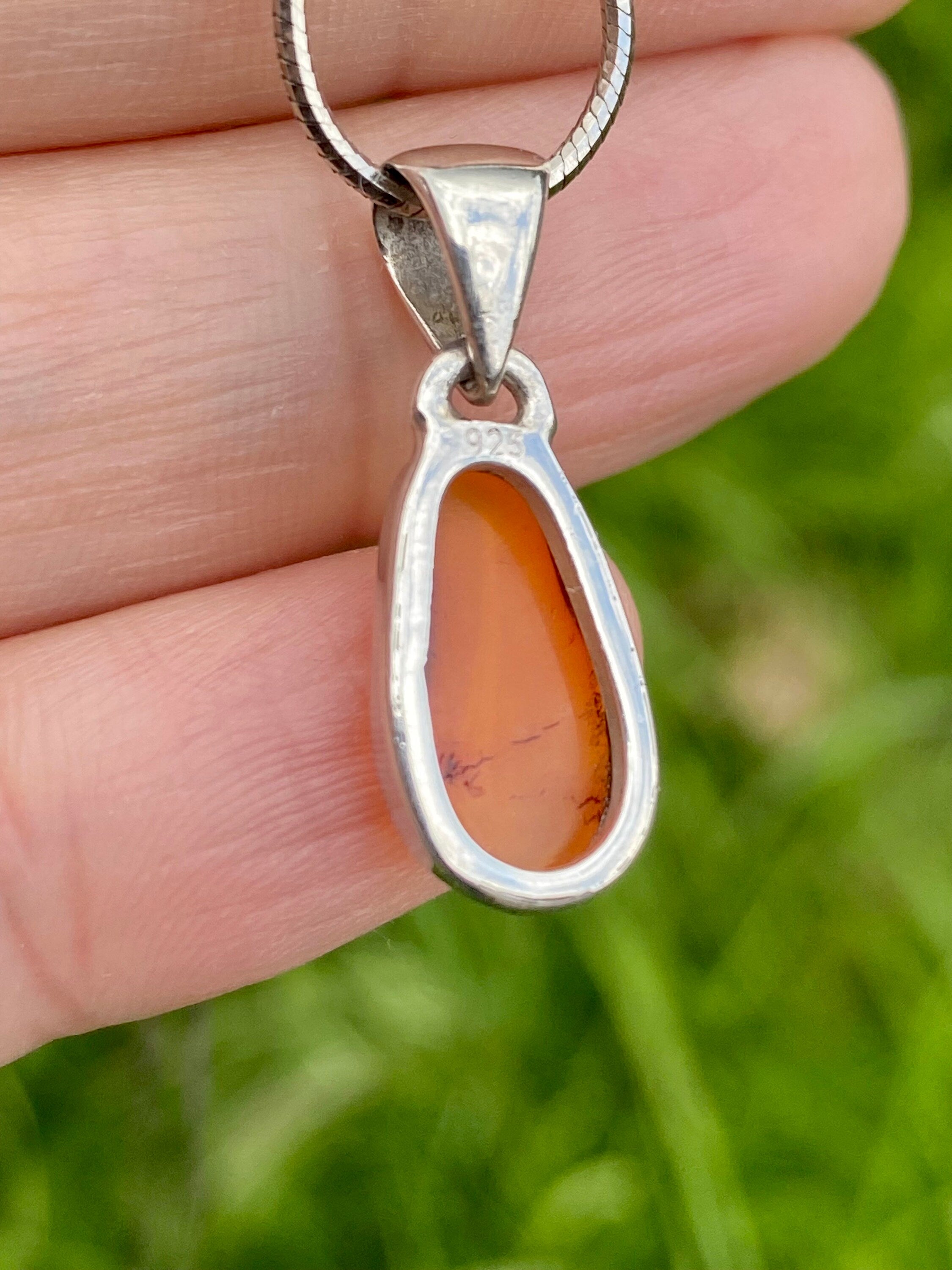 Baltic Amber Sterling Silver Pendant