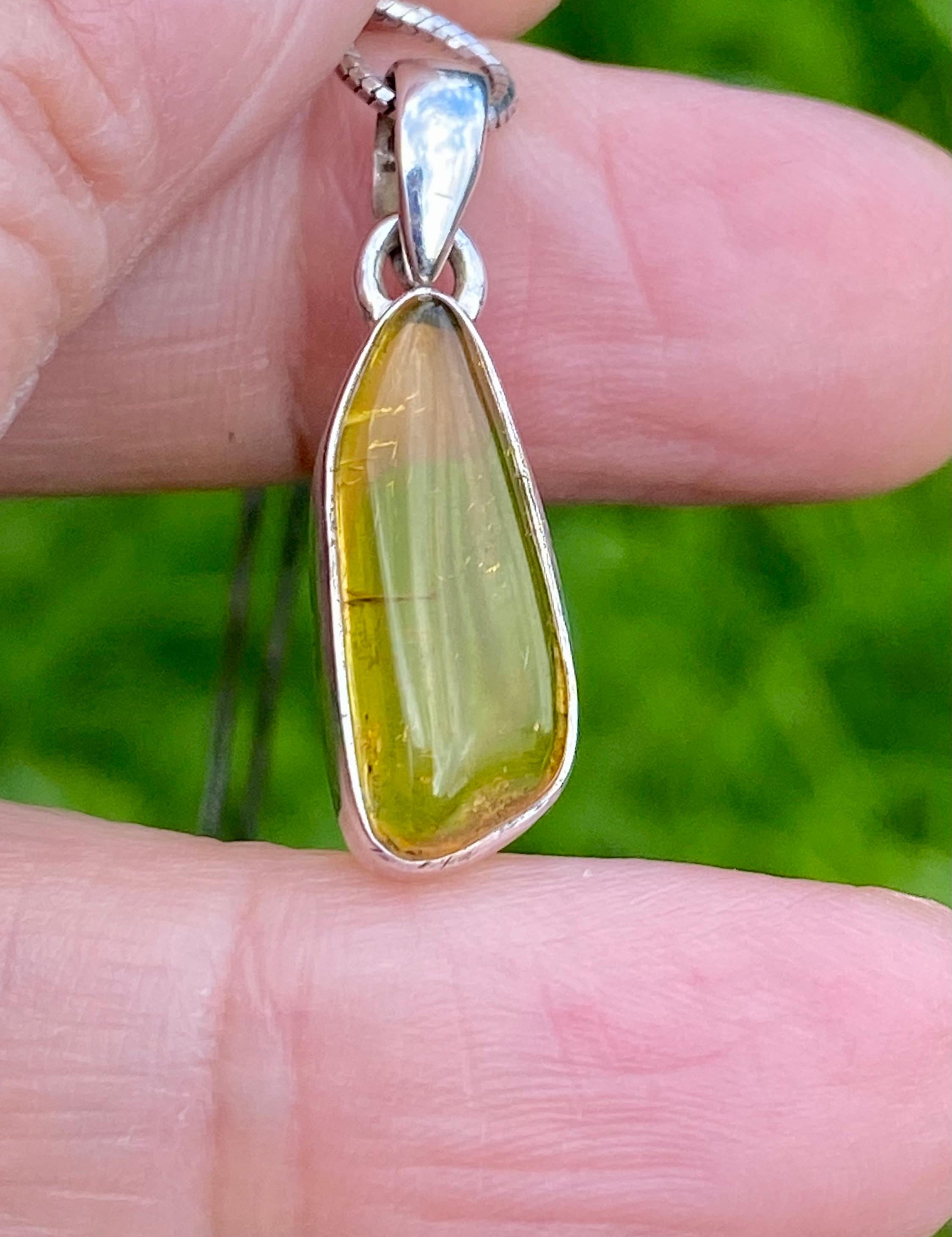 Baltic Amber Sterling Silver Pendant