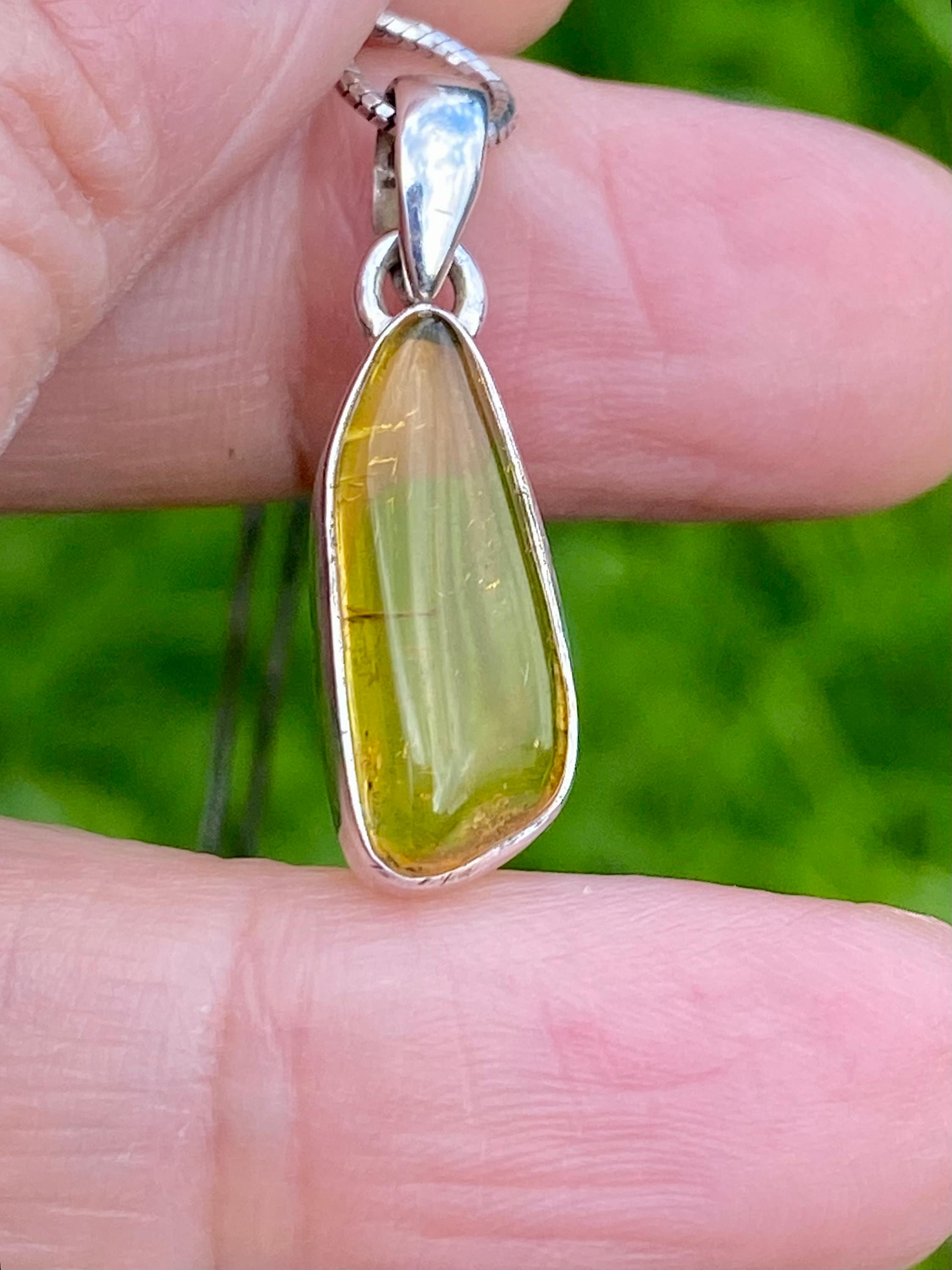 Baltic Amber Sterling Silver Pendant