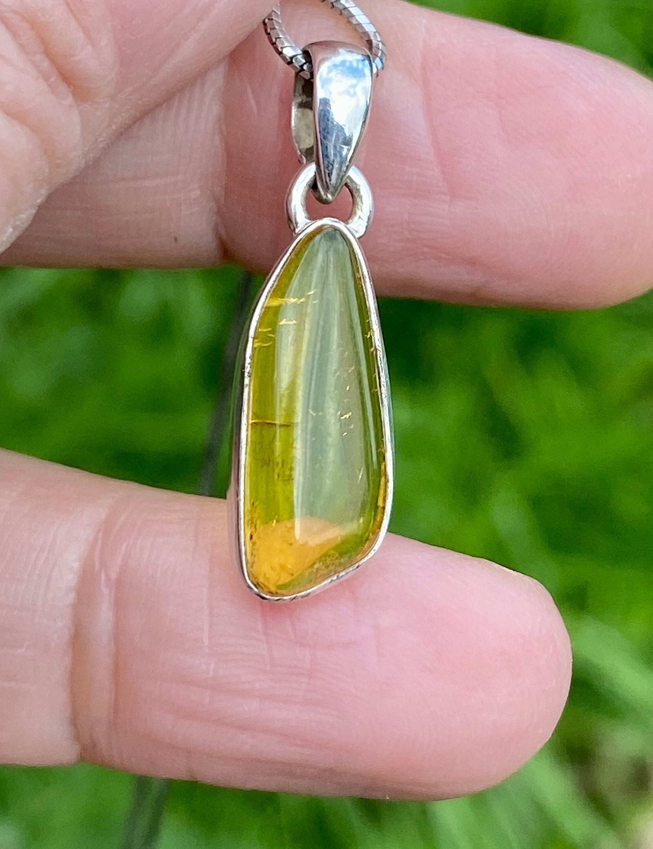 Baltic Amber Sterling Silver Pendant