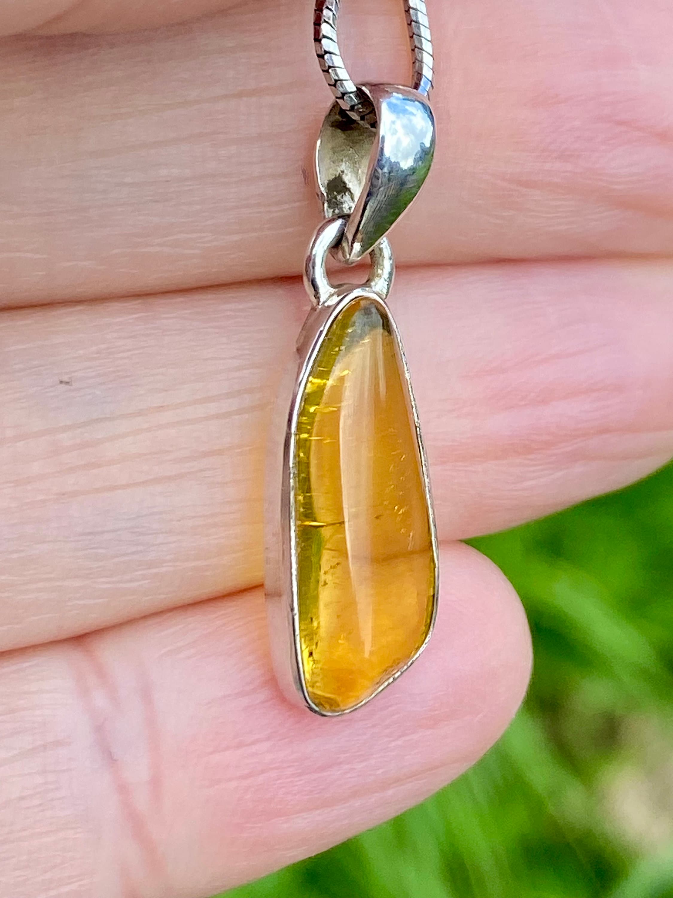 Baltic Amber Sterling Silver Pendant