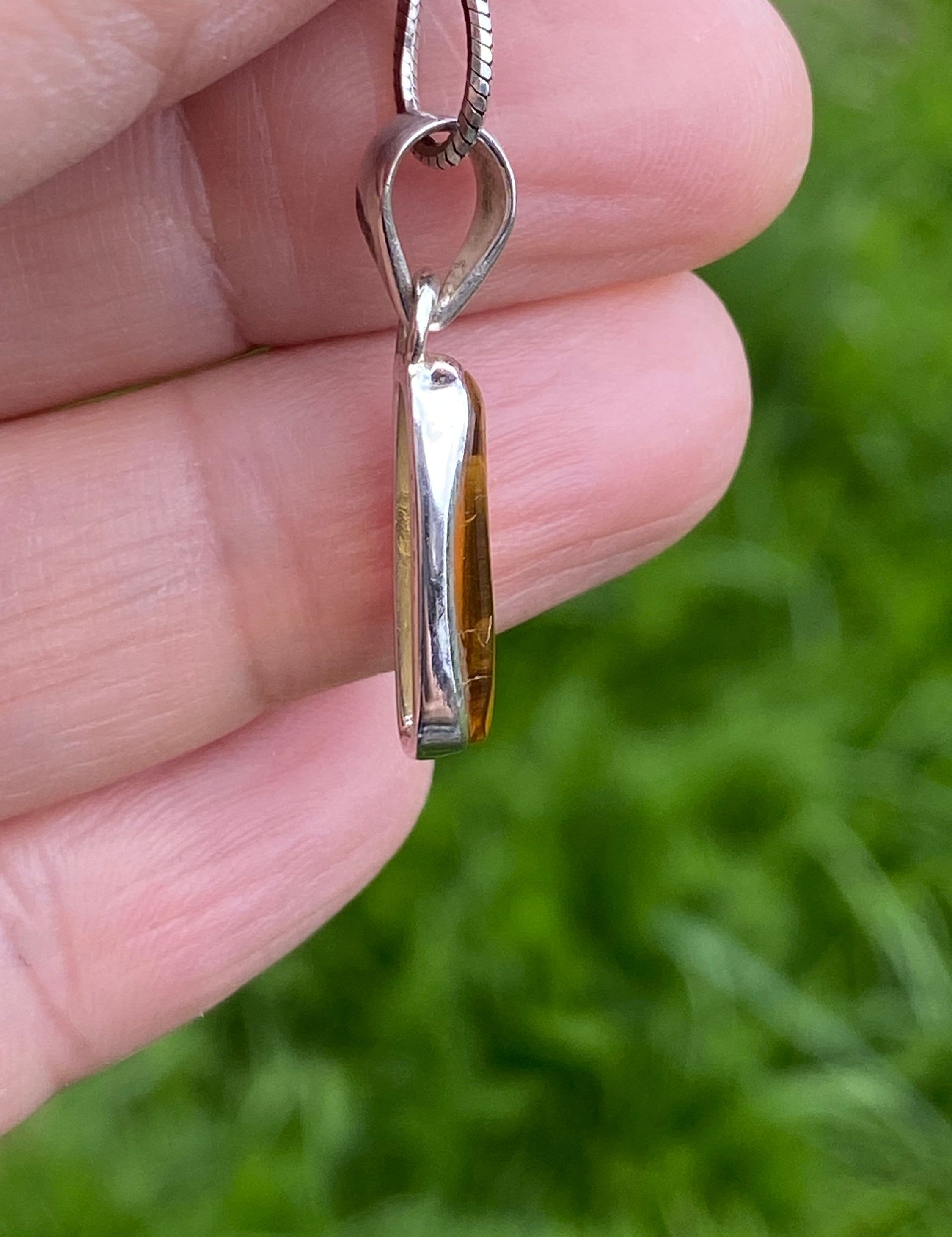 Baltic Amber Sterling Silver Pendant