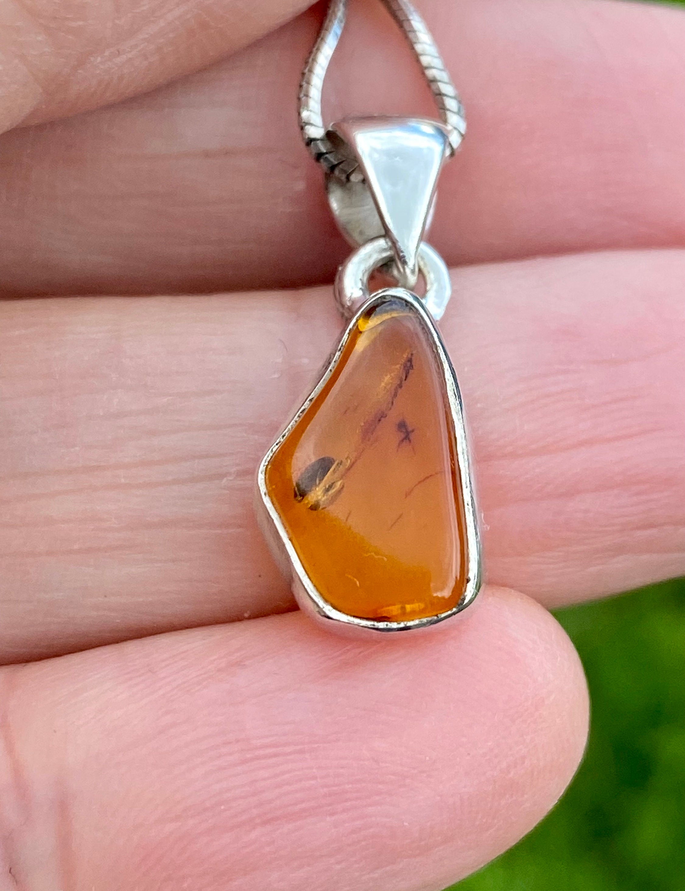 Baltic Amber Sterling Silver Pendant