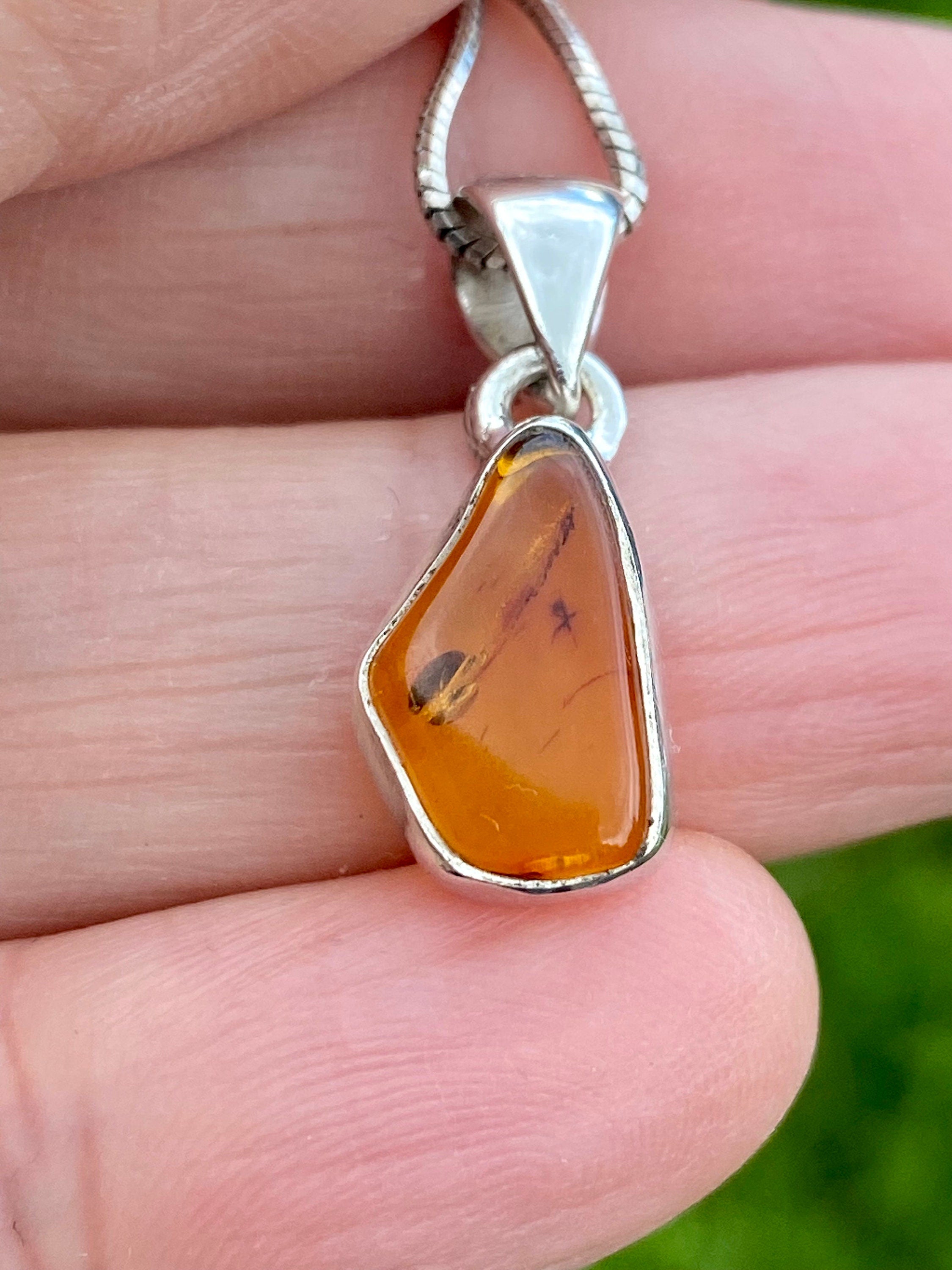 Baltic Amber Sterling Silver Pendant