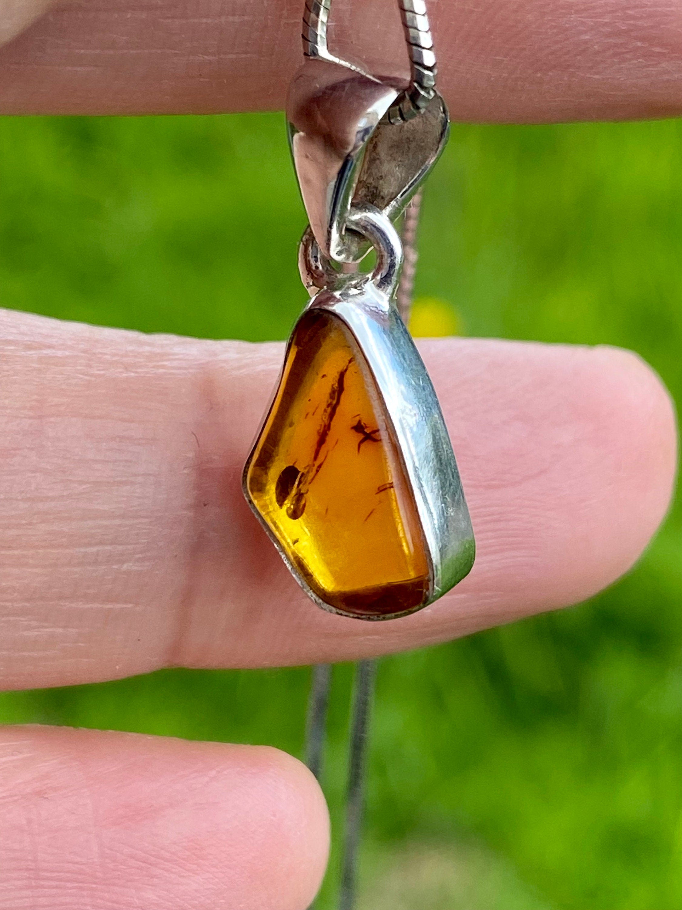 Baltic Amber Sterling Silver Pendant