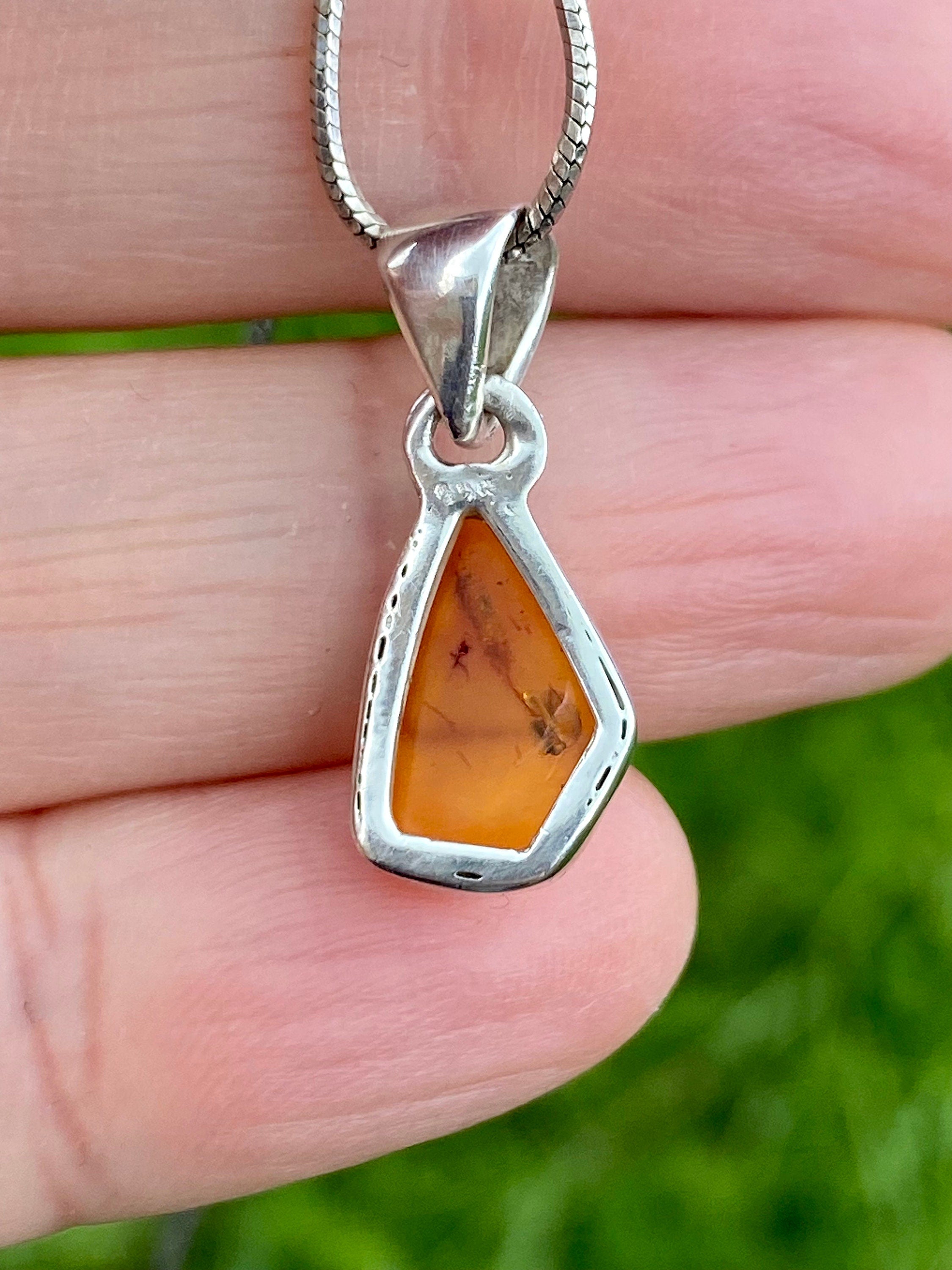 Baltic Amber Sterling Silver Pendant