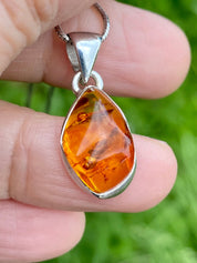 Baltic Amber Sterling Silver Pendant