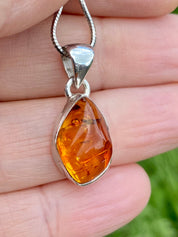 Baltic Amber Sterling Silver Pendant