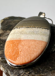British Celestobarite Silver Pendant