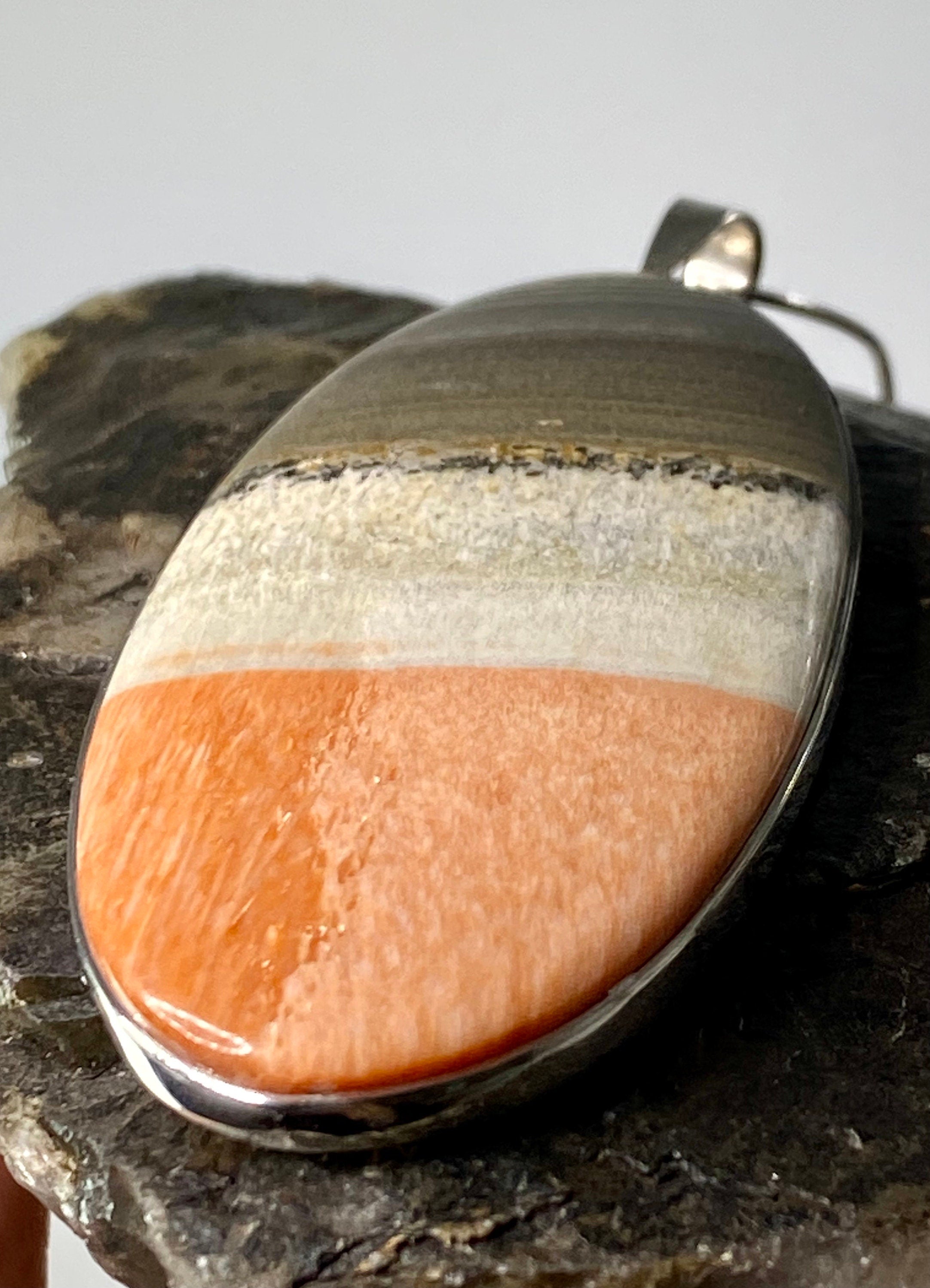British Celestobarite Silver Pendant