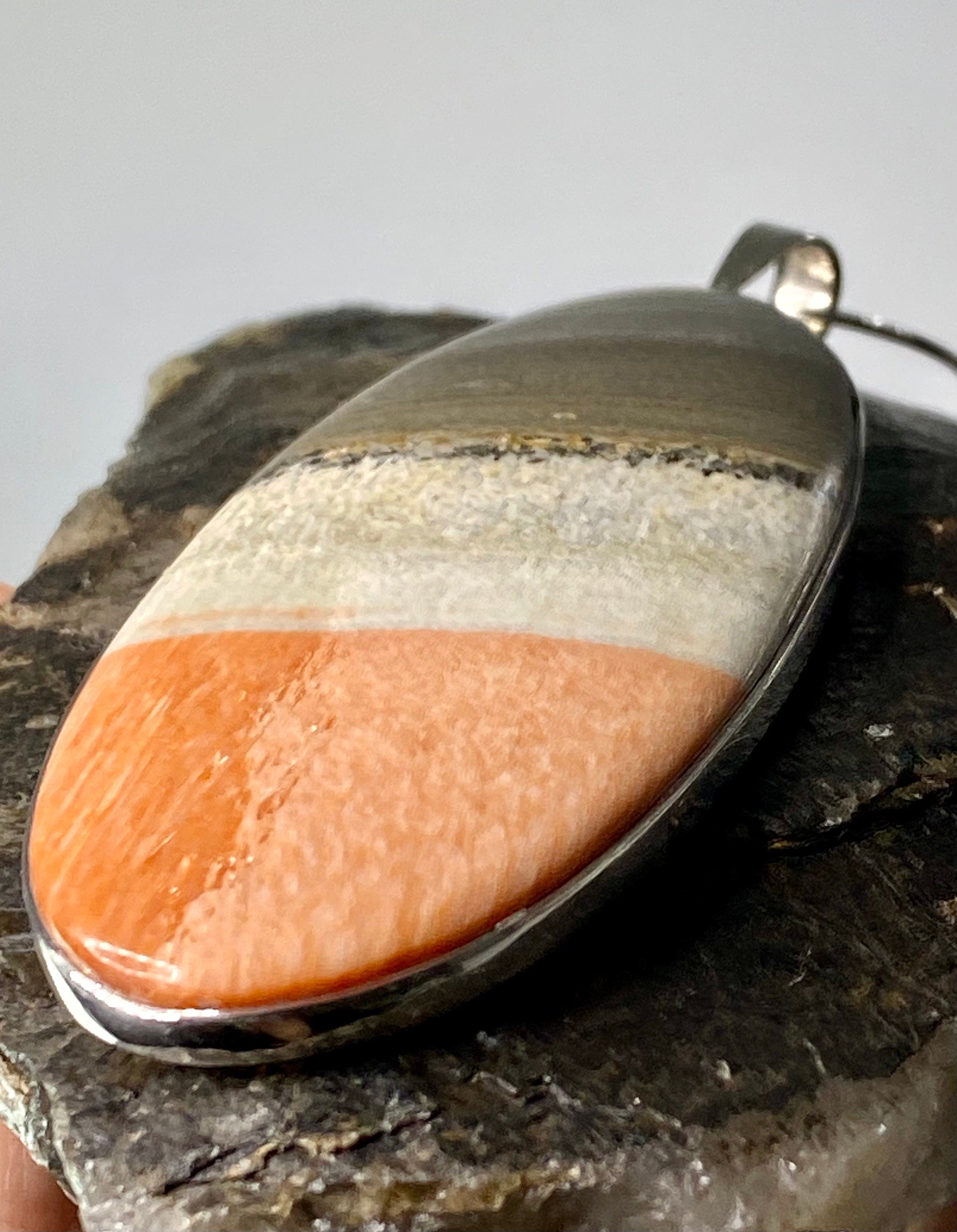British Celestobarite Silver Pendant