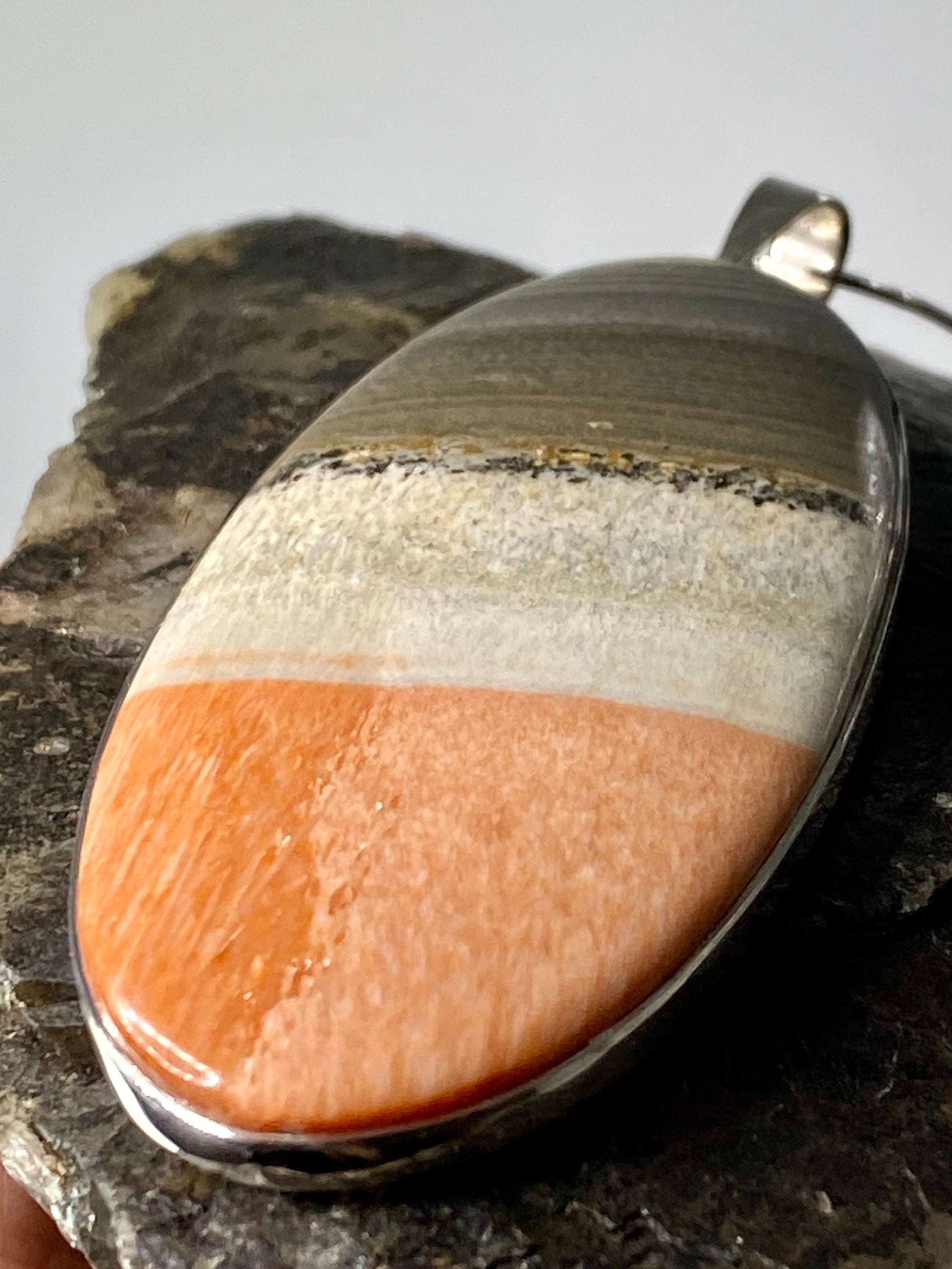 British Celestobarite Silver Pendant