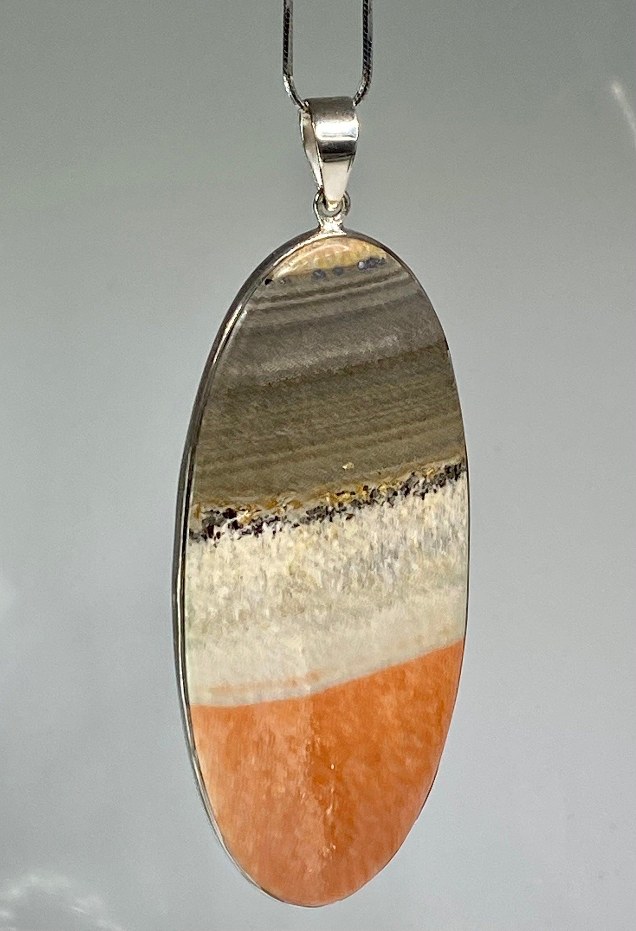 British Celestobarite Silver Pendant