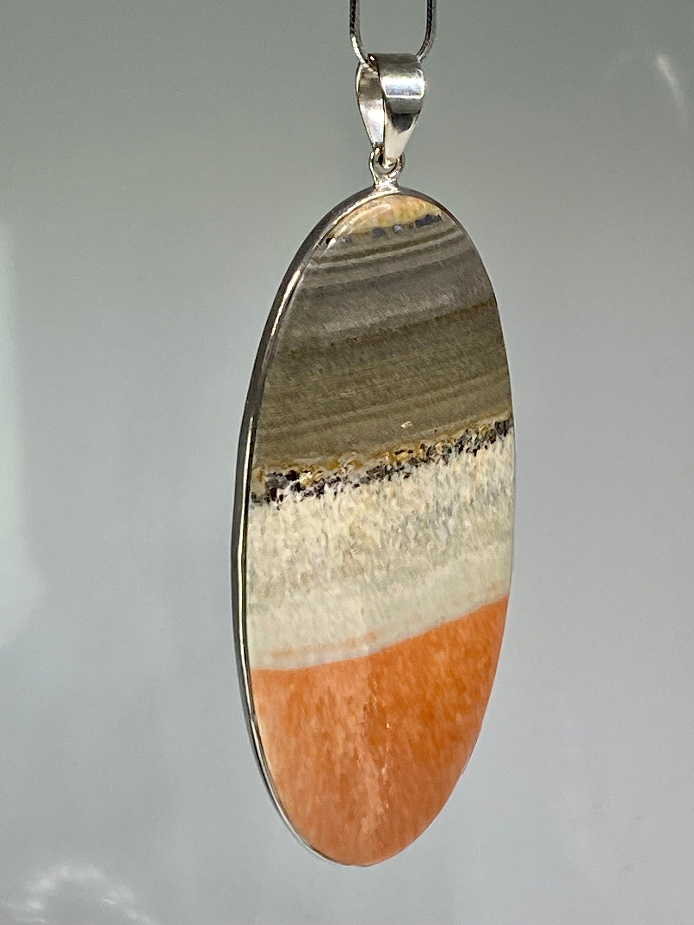 British Celestobarite Silver Pendant