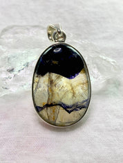 A Rare Blue John and Silver Pendant.