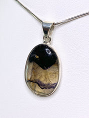 A Rare Blue John and Silver Pendant.